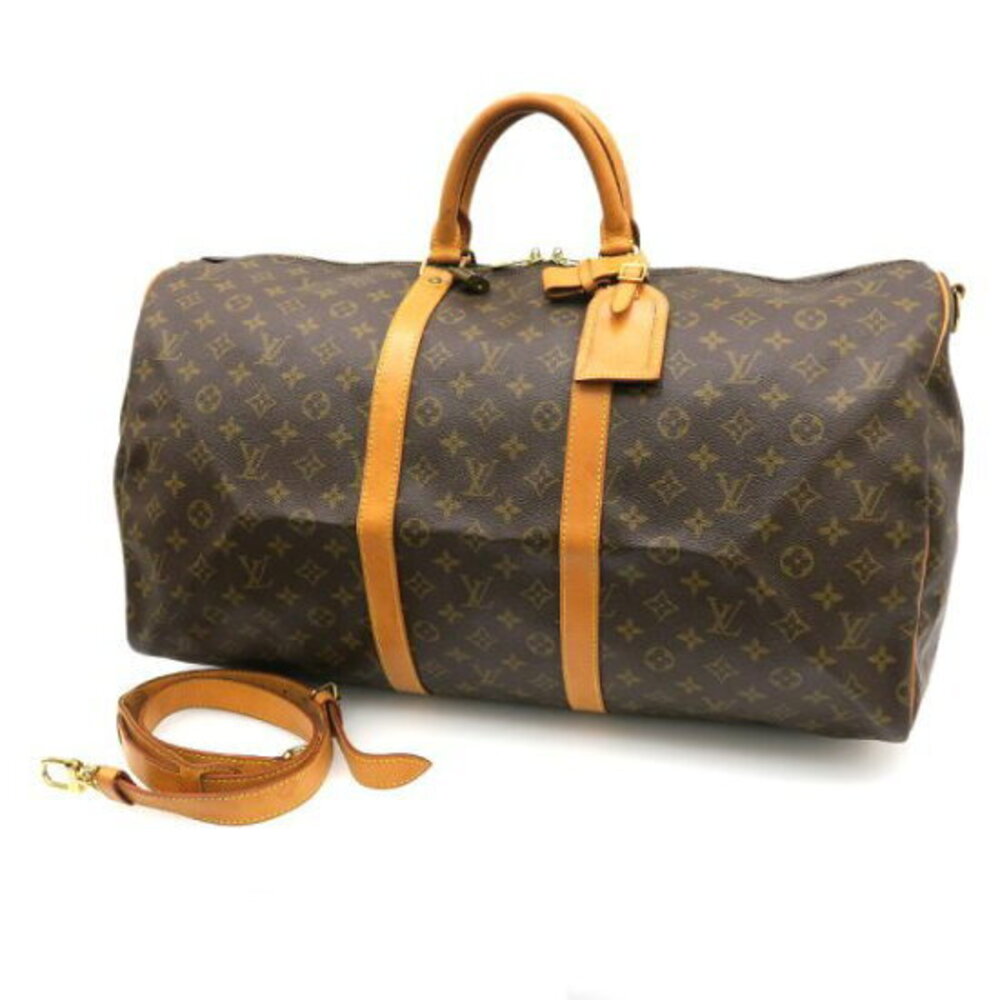 Louis Vuitton Monogram Keepall Bandouliere travel bag Brown